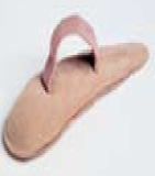 PAD, TOE CREST, MED LEFT TAN SUEDE 3/PK