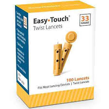 LANCETS, TWIST 33G EASY TOUCH