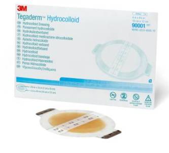 DRESSING, TEGASORB HYDROCOLLOID, 4 X 4 3/4 OVERALL, 2 3/4" X 3 1