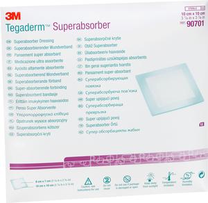 DRESSING, SUPERABSORBER 4"X4" TEGADERM STERILE 10/BX 5BX/CS DRESSING, SUPERABSORBER 4"X4" TEGADERM STERILE 10/BX 5BX/CS