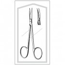 SCISSORS, IRIS CURVED 4.5\" STERILE 50/CS