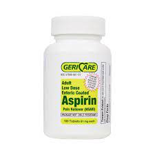 ASPIRIN, 81MG, LOW DOSE 100/BOTTLE