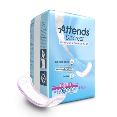 PAD, BLADDER CONTROL 13\" HVY ABSORBENCY, 20/BX