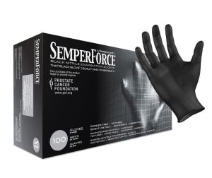 GLOVES, NITRILE BLACK PF, X-LARGE, 100/BX 10BX/CS
