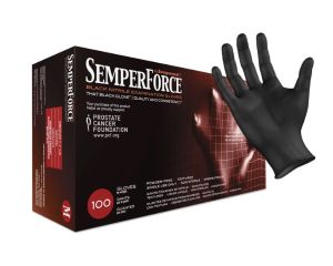 GLOVES, NITRILE BLACK MEDIUM PF, 100/BX 10BX/CS