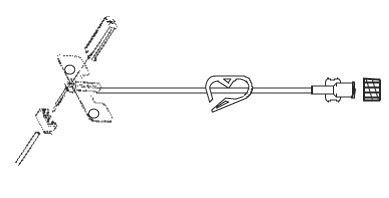 NEEDLE, HUBER SAFETY, 20G X 1/2  W/10\" TUBING, 12/BX