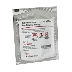 GAUZE, PETROLEUM 3" X 18" STERILE DRESSING EACH 12/BX 72/CS GAUZE, PETROLEUM 3" X 18" STERILE DRESSING EACH 12/BX 72/CS