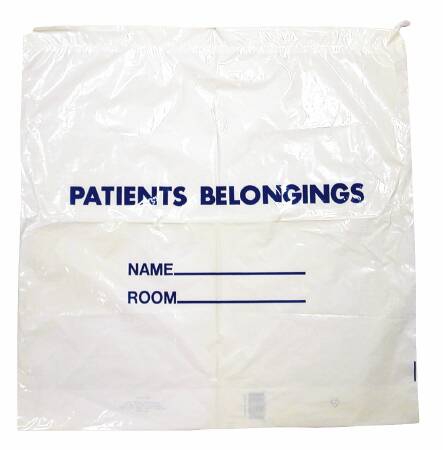 BAG, PATIENT BELONGING 20 X 20 WHITE 250/CS