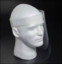 FACE SHIELD, FULL FACE, DISPOSABLE 11X9.25", EACH