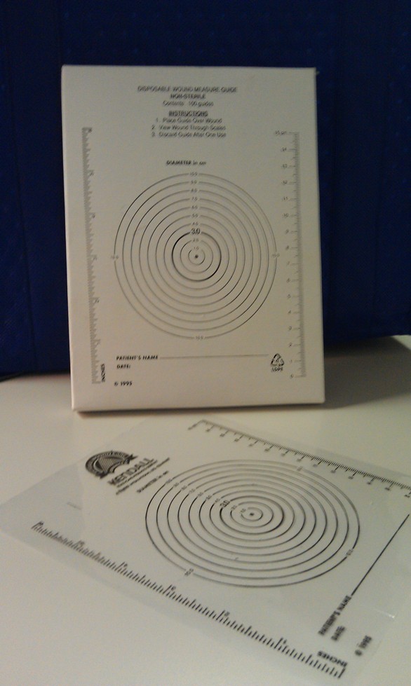 GUIDE, WOUND MEASURING, BULLSEYE, CIRCULAR, 50/ROLL