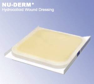 DRESSING, NU-DERM HYDROCOLLOID 4X4\" STANDARD (THICK), FOAM BACKI