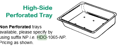 TRAY, HI SIDED 6.5WX10LX2H, EACH