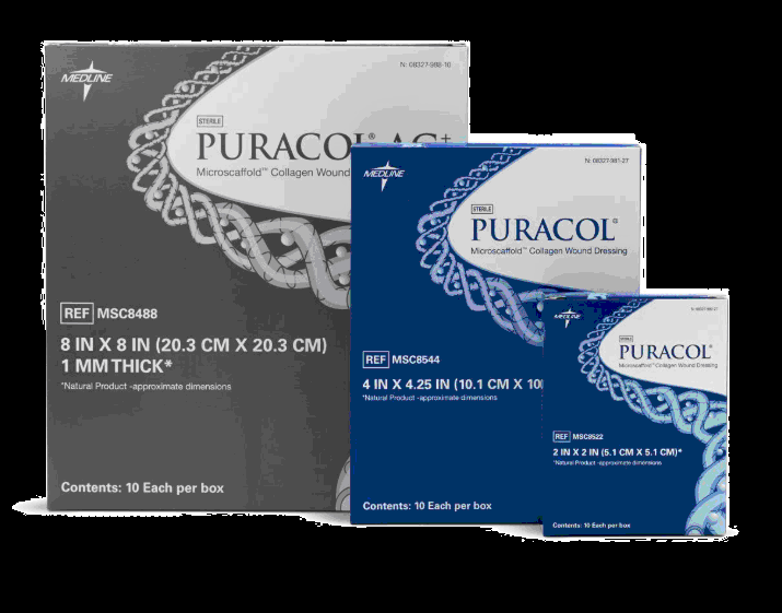 PURACOL 2" X 2" COLLAGEN 10/BX