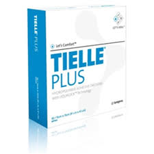 DRESSING, TIELLE PLUS 4.25X4.25", ADHESIVE HYDROPOLYMER, 10/BX