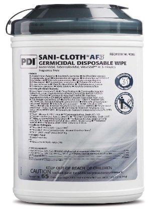 SANICLOTH, WIPE AF3, XL 7.5" x 15", 65/TUB, each SANICLOTH, WIPE AF3, XL 7.5" x 15", 65/TUB, each