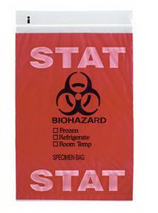 BAG, SPECIMEN BIOHAZARD, 100 PACK