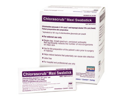 SWABSTICK, CHLORASCRUB MAXI 5.1ML, 30/BX SWABSTICK, CHLORASCRUB MAXI 5.1ML, 30/BX