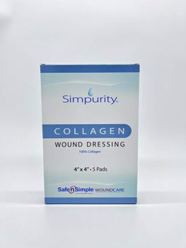 DRESSING, COLLAGEN PAD 4X4, 5/BX