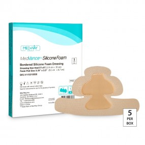 FOAM, HEAL 5X8 SILICONE MEDVANCE, 5/BX FOAM, HEAL 5X8 SILICONE MEDVANCE, 5/BX